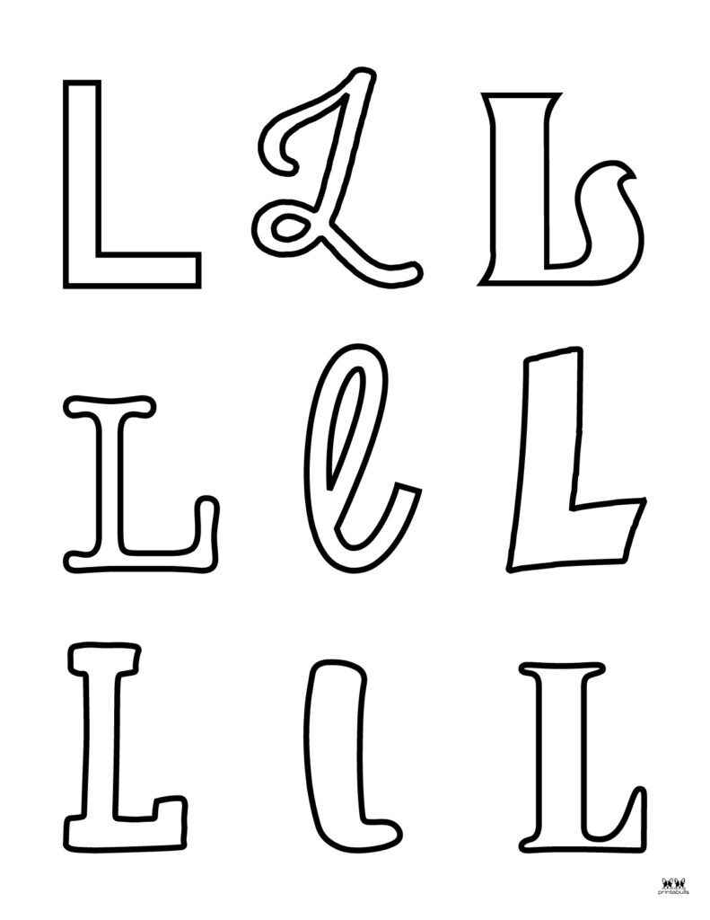 Letter l worksheets
