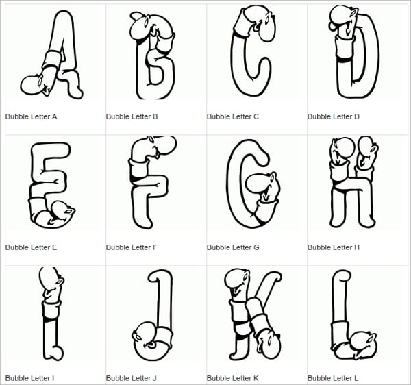 Enticing bubble letters