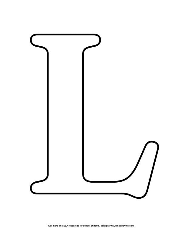 Serif capital bubble letter l image