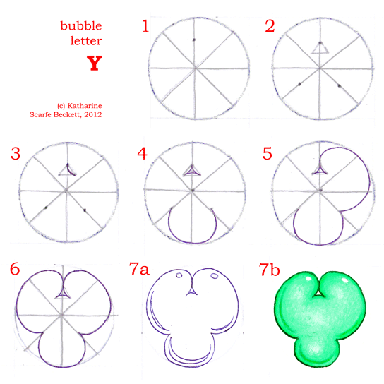 How to draw bubble letters page