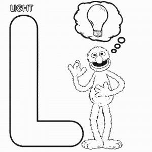 Letter l coloring pages halaman mewarnai warna sesame street