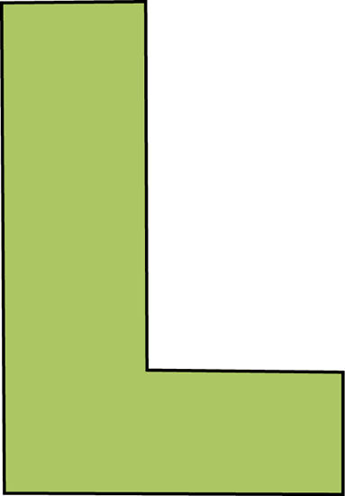 Green letter l clip art