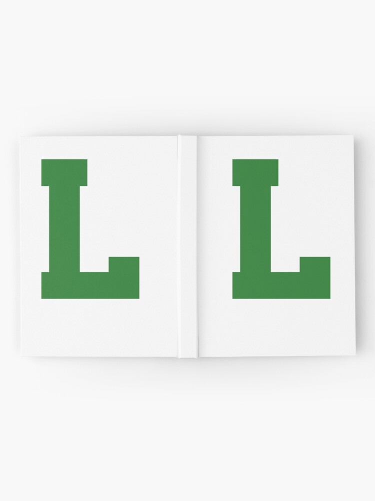 Alphabet green l sports letter l hardcover journal for sale by thecultstuff
