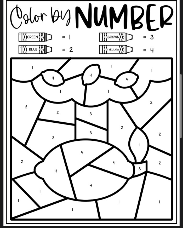 Letter l color by number coloring sheets
