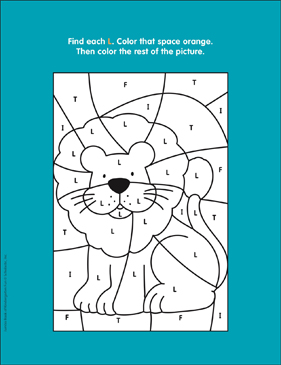 Lion uppercase l color