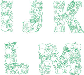 Letter l fruit vector images
