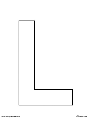 Uppercase letter l template printable