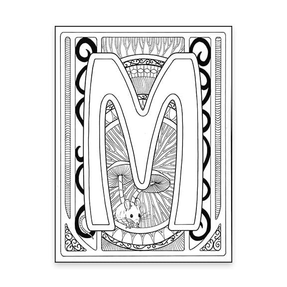 Monogram coloring pages from personal