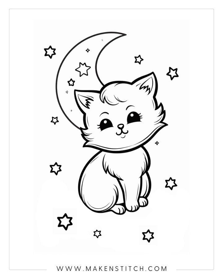 Free kittens coloring pages for kids and adults