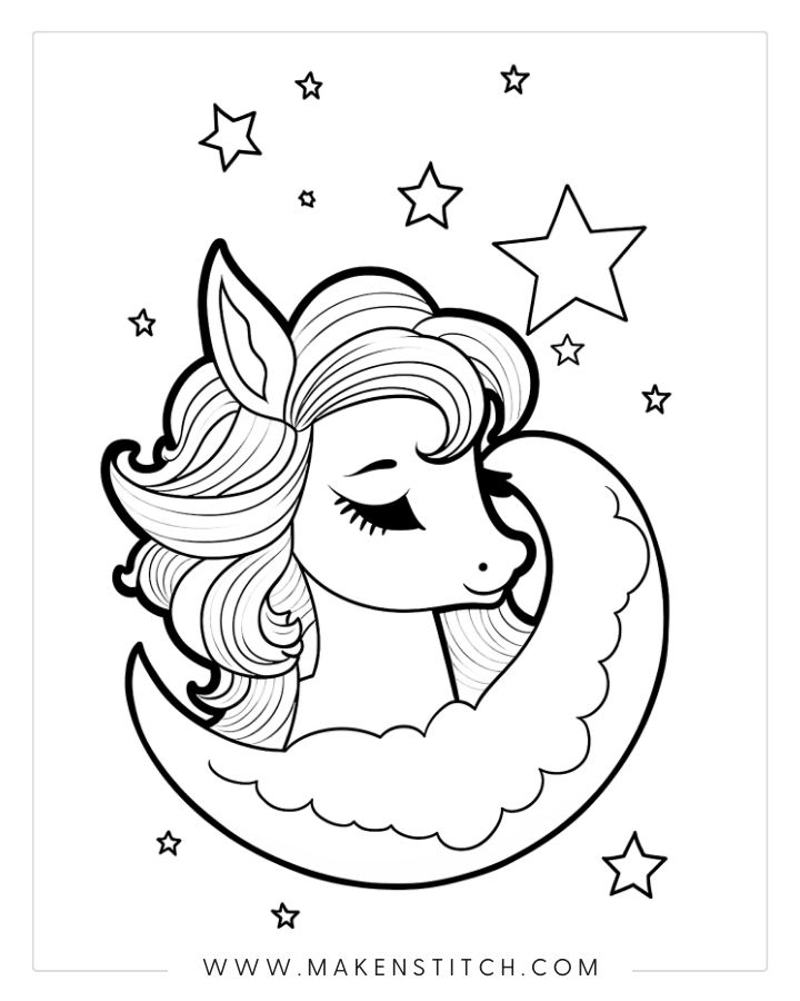 Free unicorn coloring pages for kids and adults