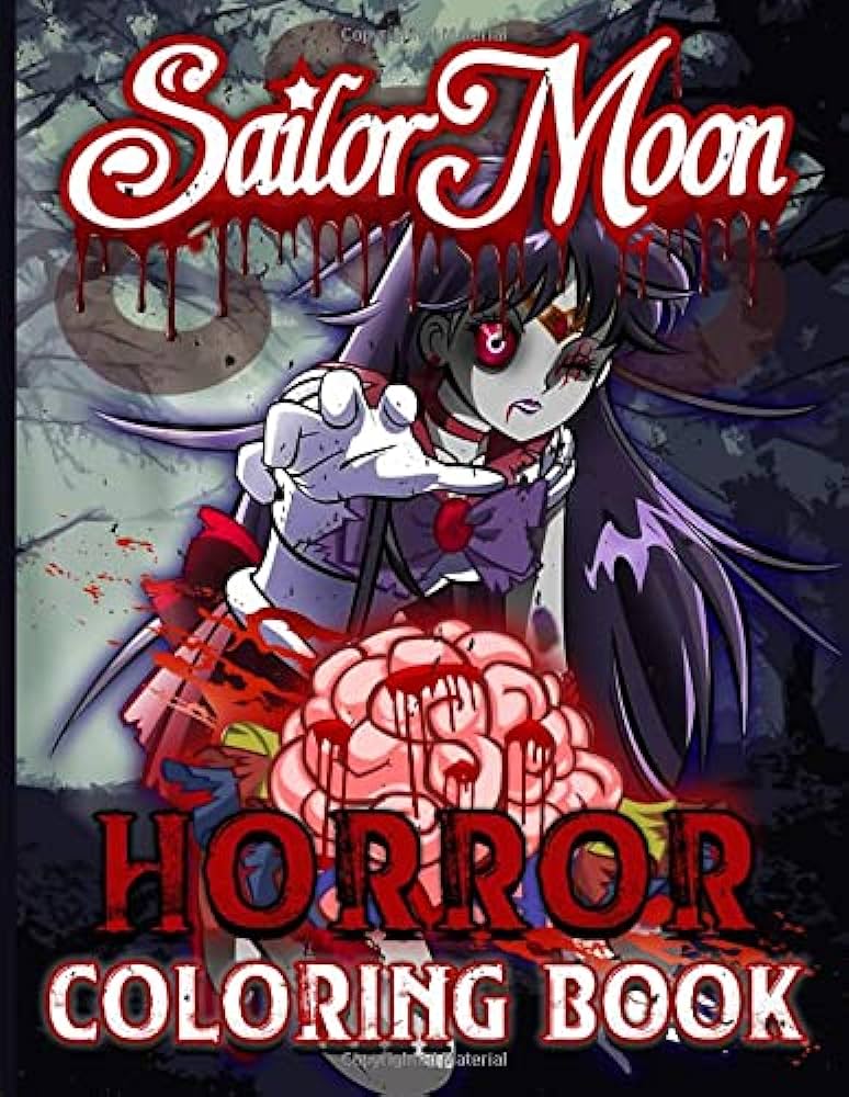 Sailor moon horror coloring book unofficial high quality an adult coloring book sailor moon horror relaxing activity pages moon thedark books