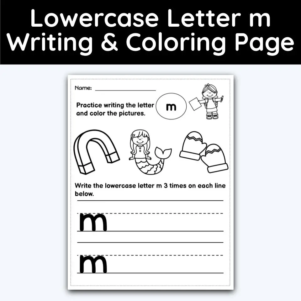 Lowercase letter m