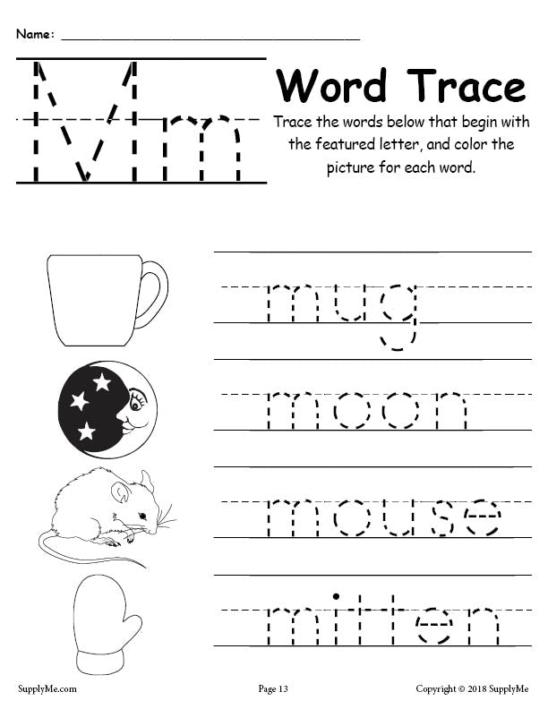 Letter m words