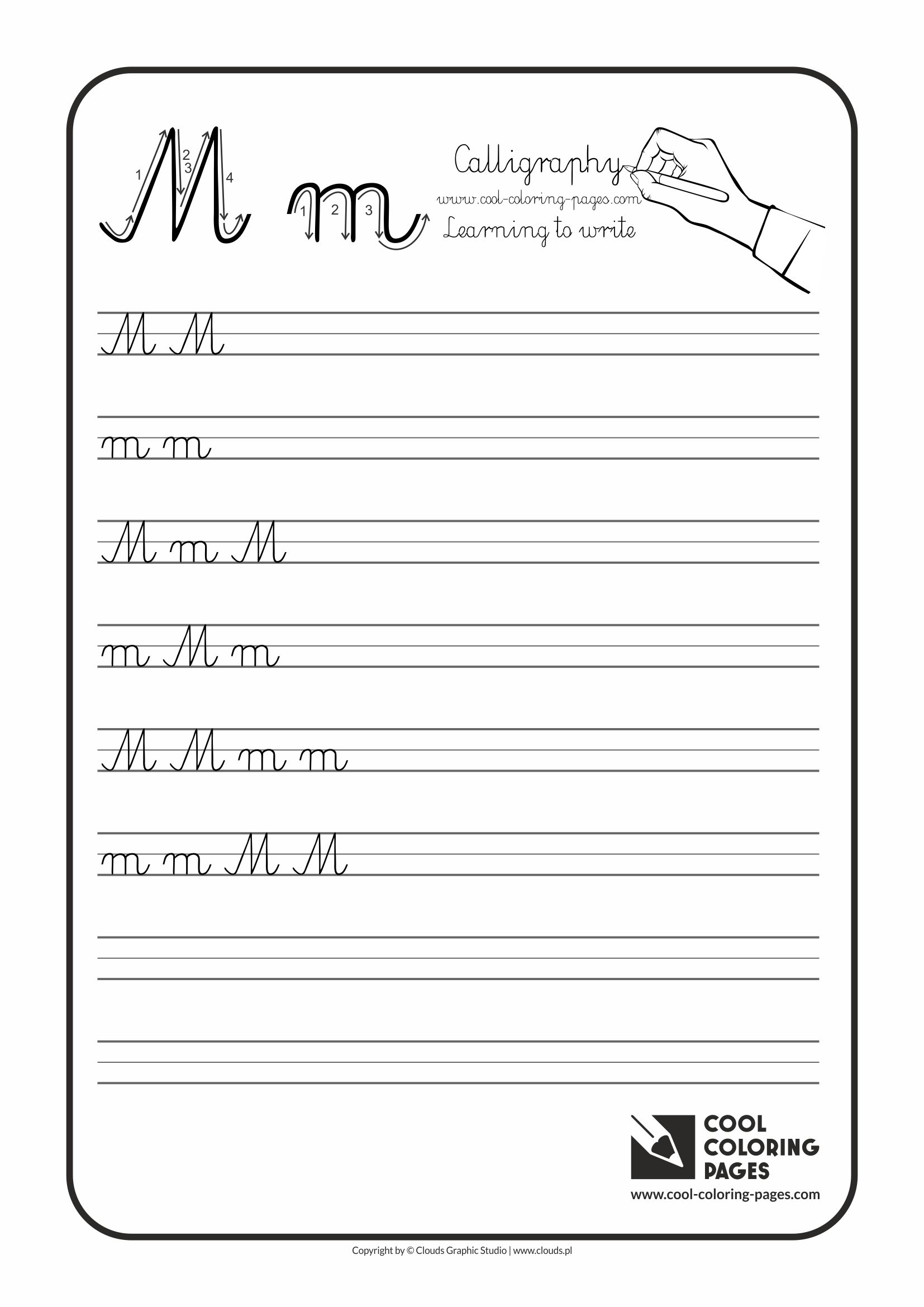 Cool coloring pages letter m