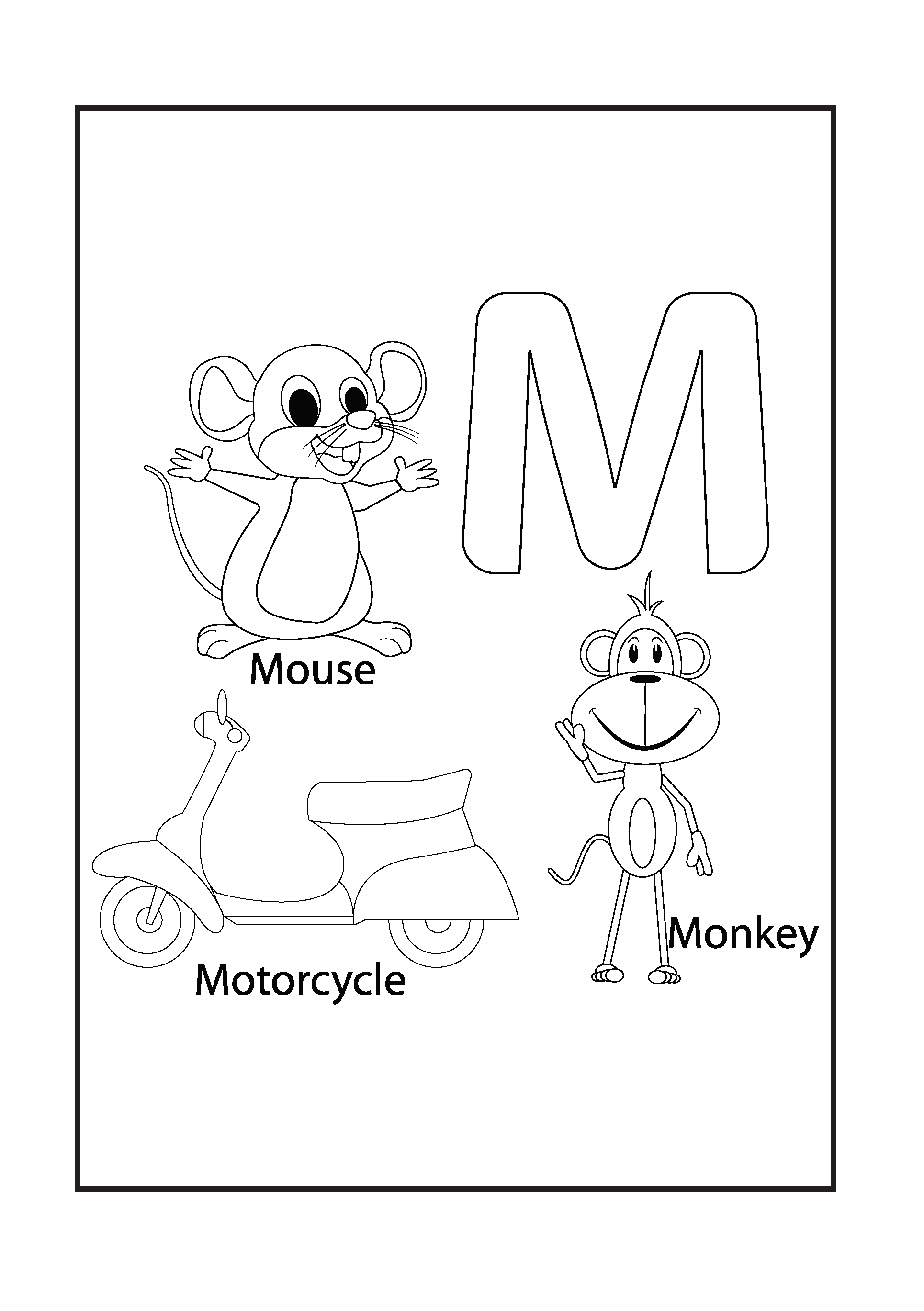 Free letter m worksheets for kids