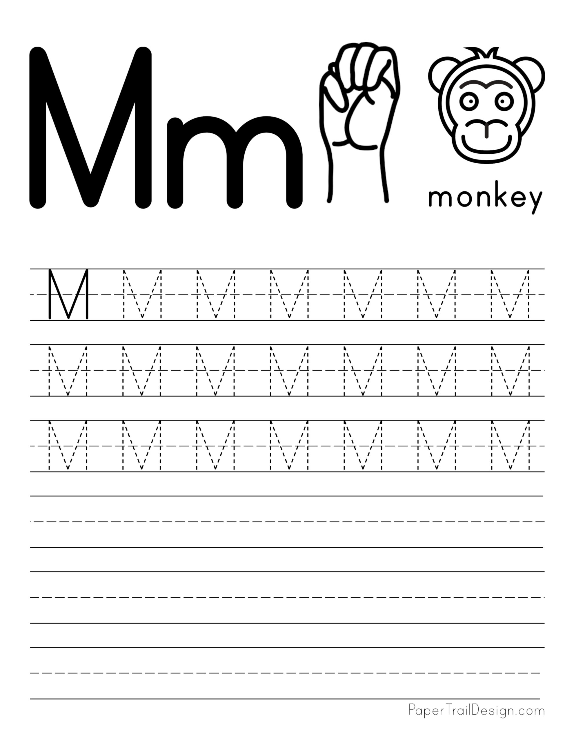 Free letter tracing worksheets