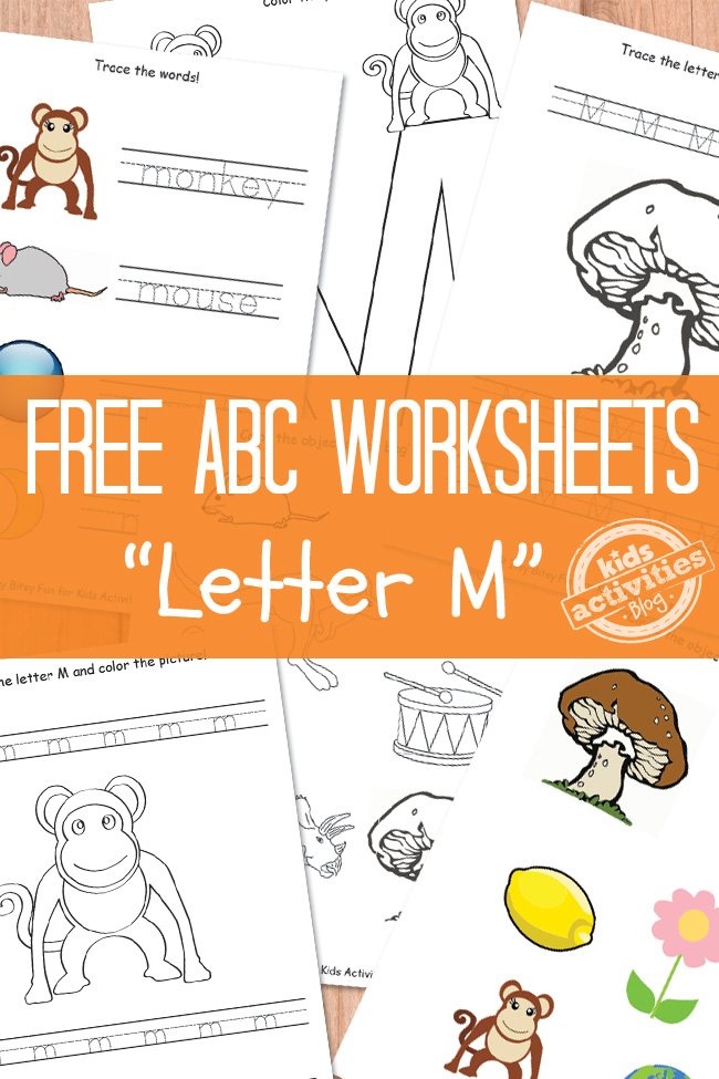 Free letter m worksheets for preschool kindergarten