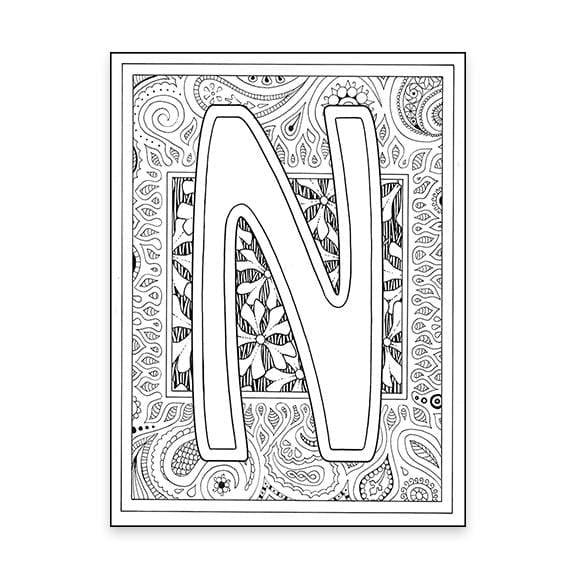 Monogram coloring pages from personal