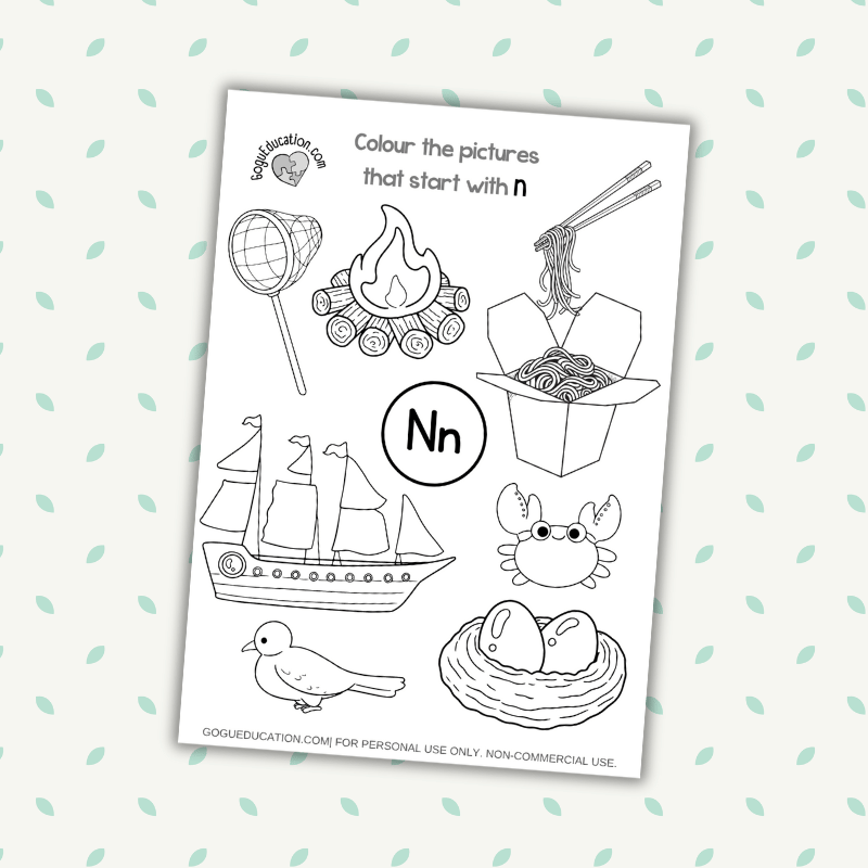 Coloring satpin phonics