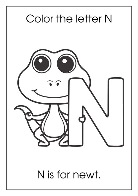 Page n alphabet images