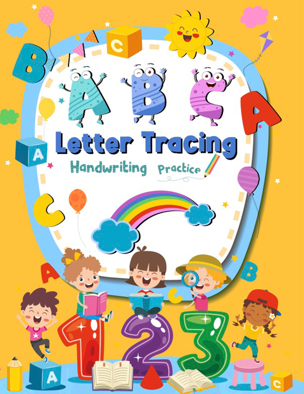 Kids abc tracing coloring book