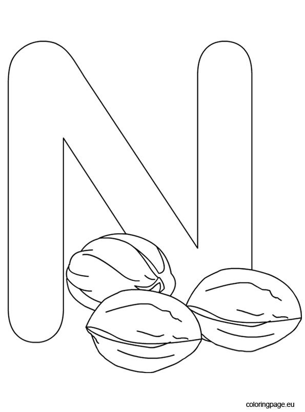 Letter n coloring page alphabet coloring pages coloring letters letter n