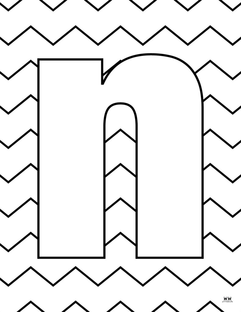 Letter n coloring pages