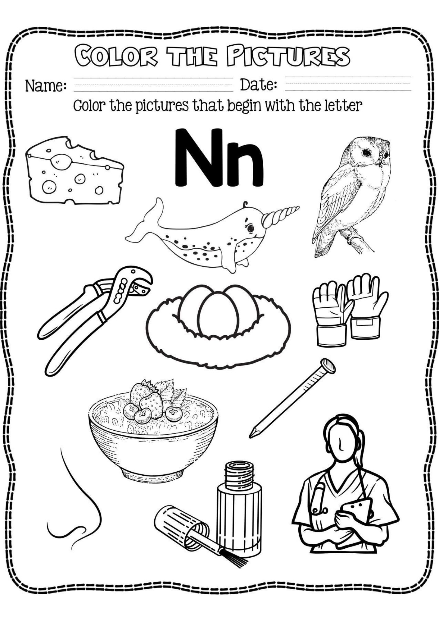 Alphabet tracing cards handwriting practice for letter n made by teachers