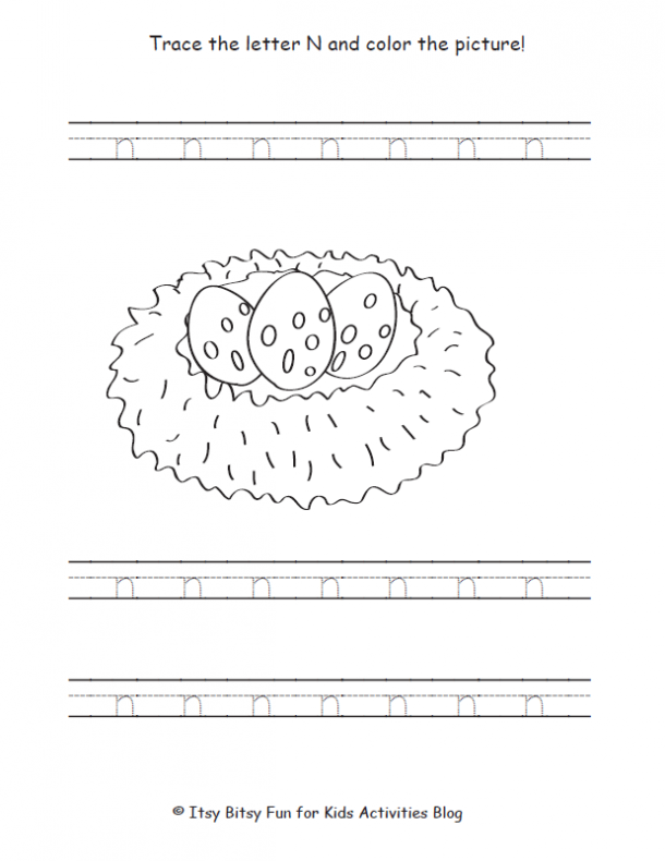 Free letter n worksheets for preschool kindergarten kids activities blog