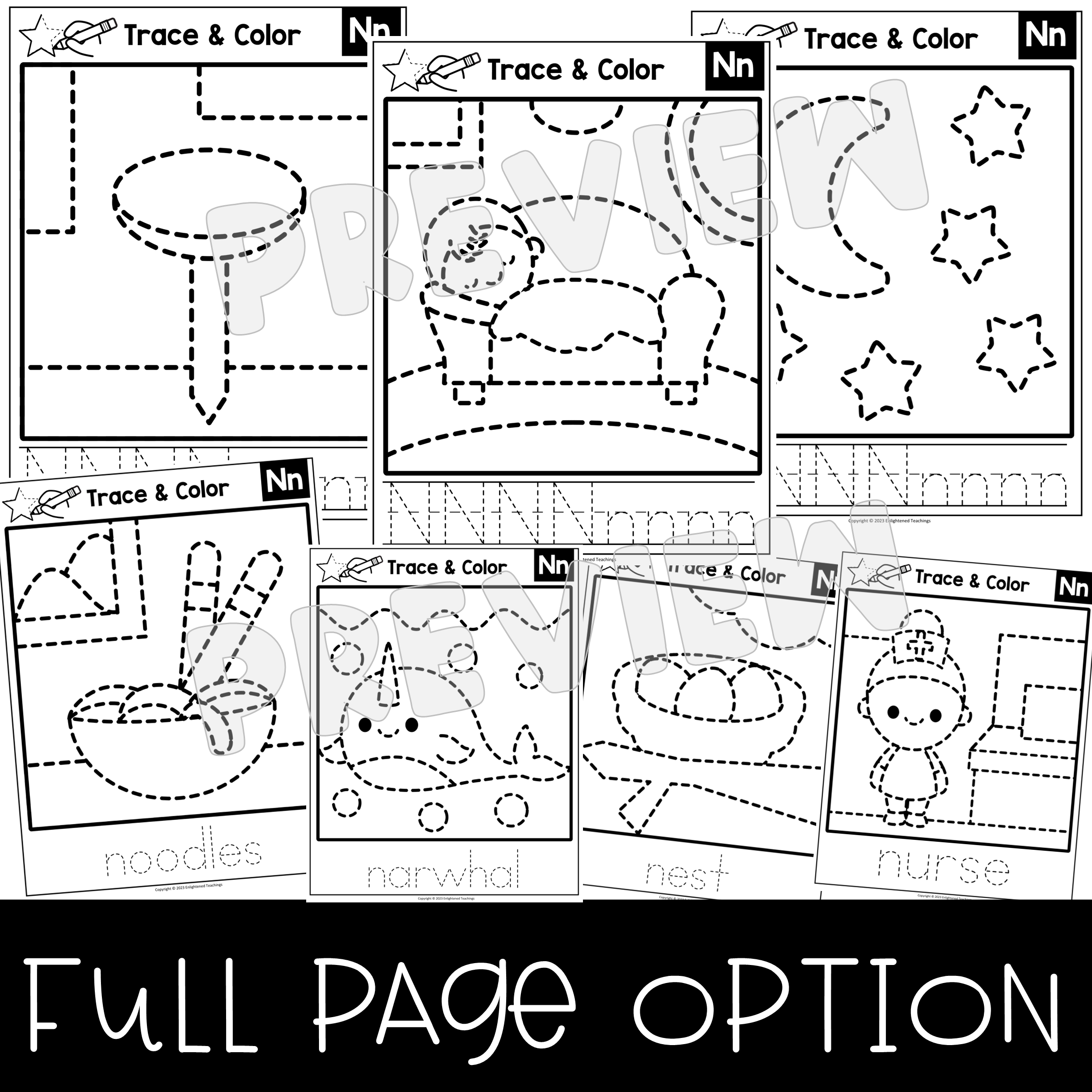 Letter n tracing worksheets letter tracing mats letter n trace color made by teachers