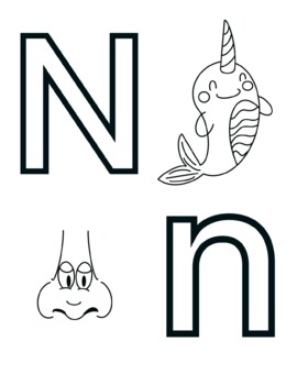 Letter n alphabet coloring page worksheet by knox worksheets tpt