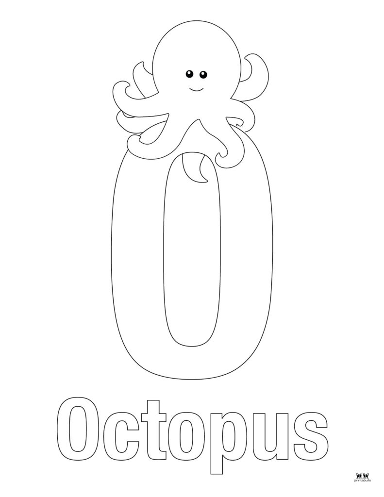Letter o coloring pages