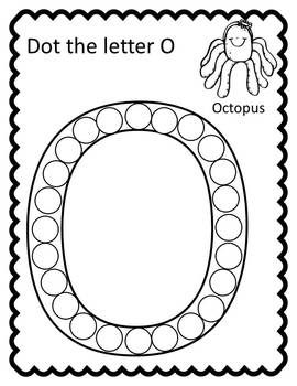 Dot marker letters