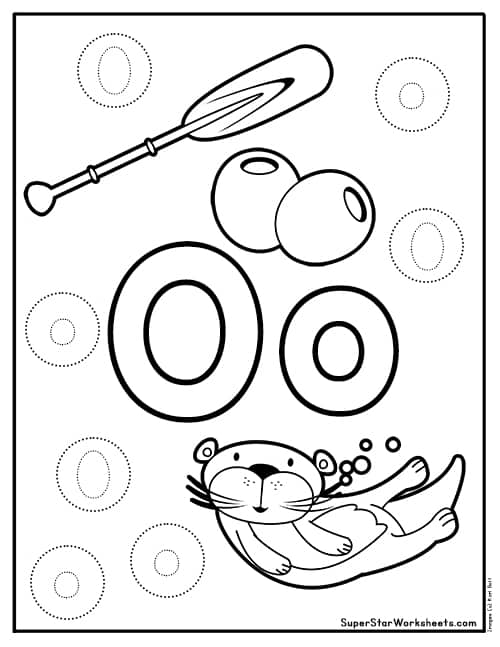 Letter o worksheet