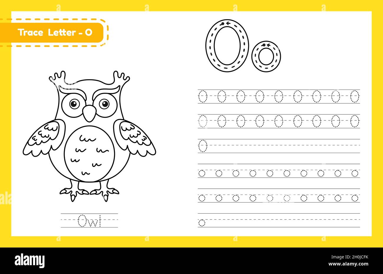 Tracing letter o hi