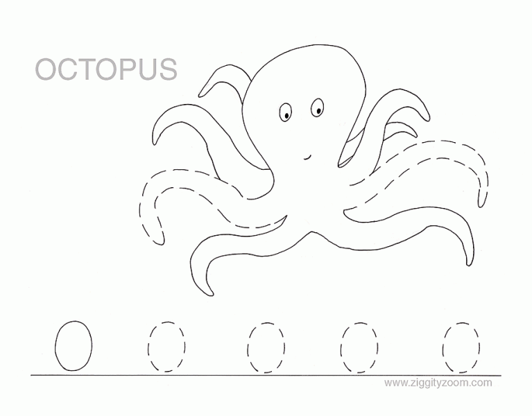 Letter o alphabet tracing worksheets