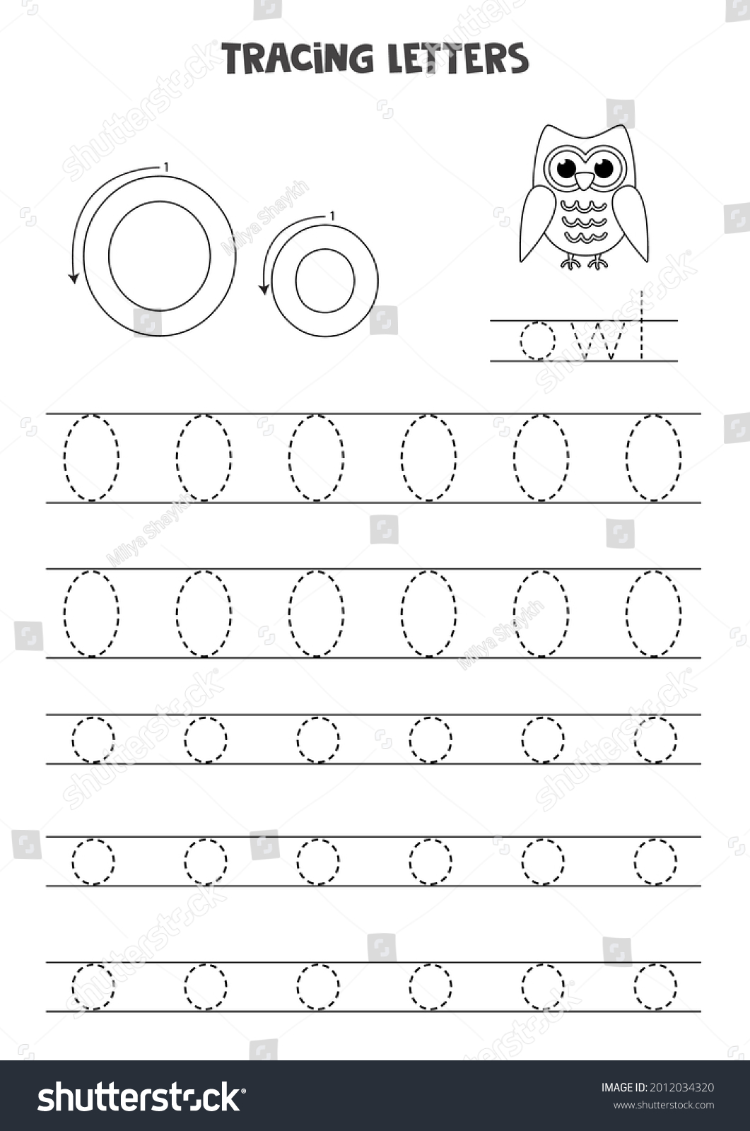 Letter o tracing alphabet worksheets images stock photos d objects vectors