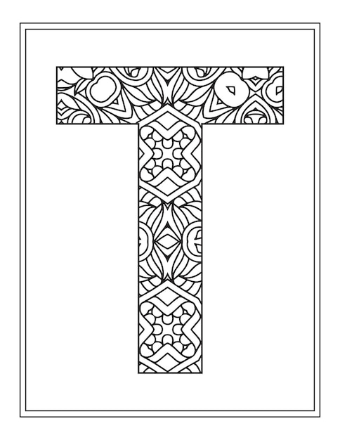 Premium vector kids alphabet letter coloring page