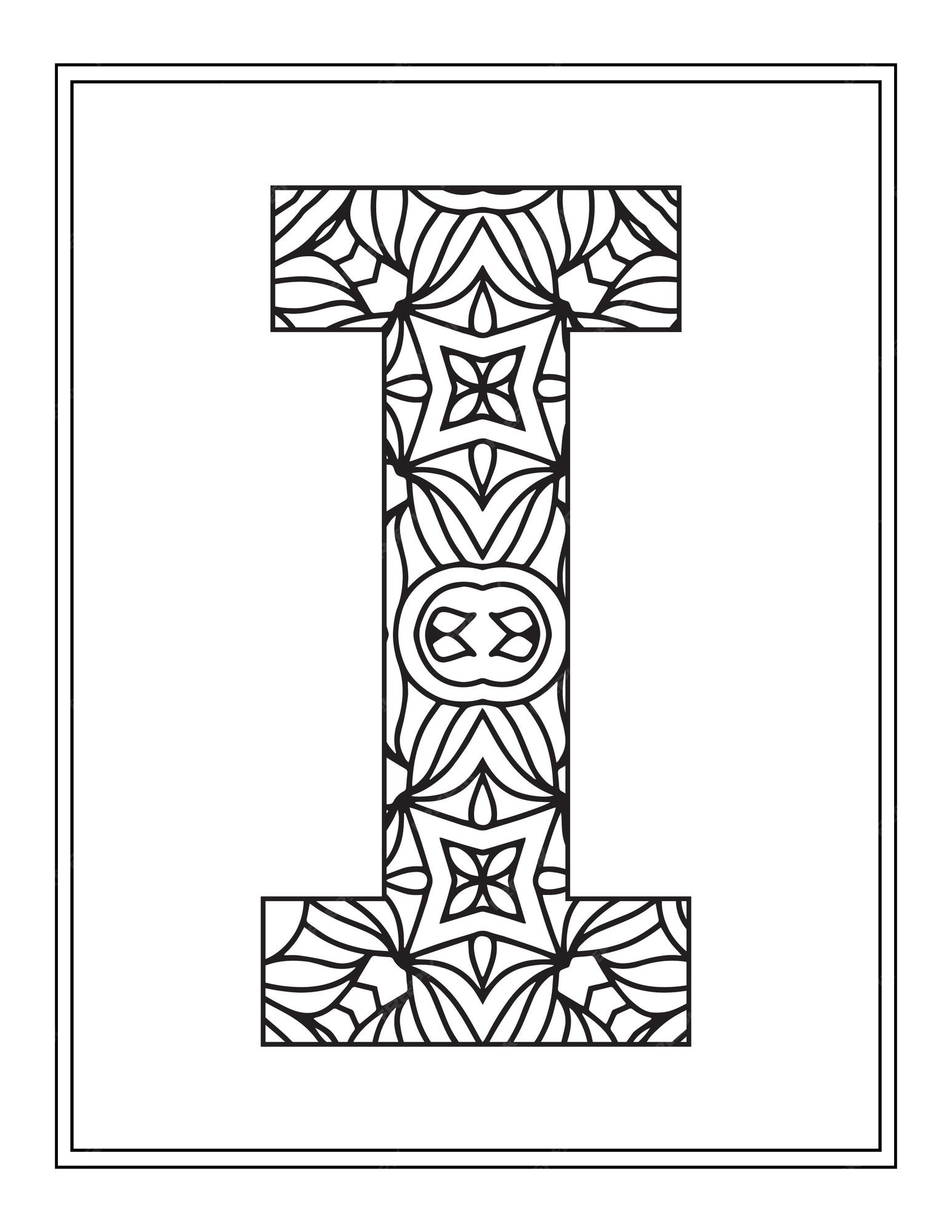 Premium vector kids alphabet letter coloring page