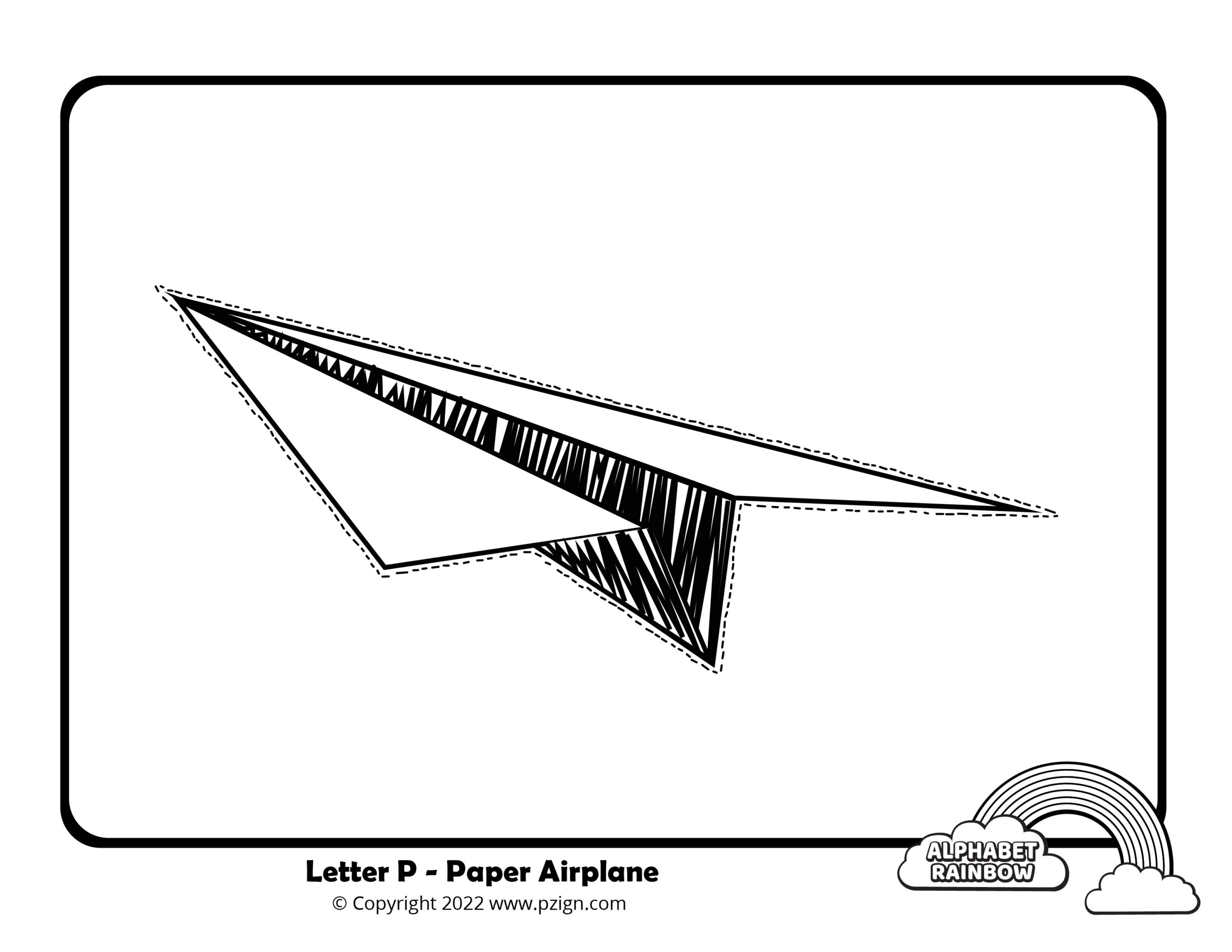 Alphabet rainbow â letter p coloring pages