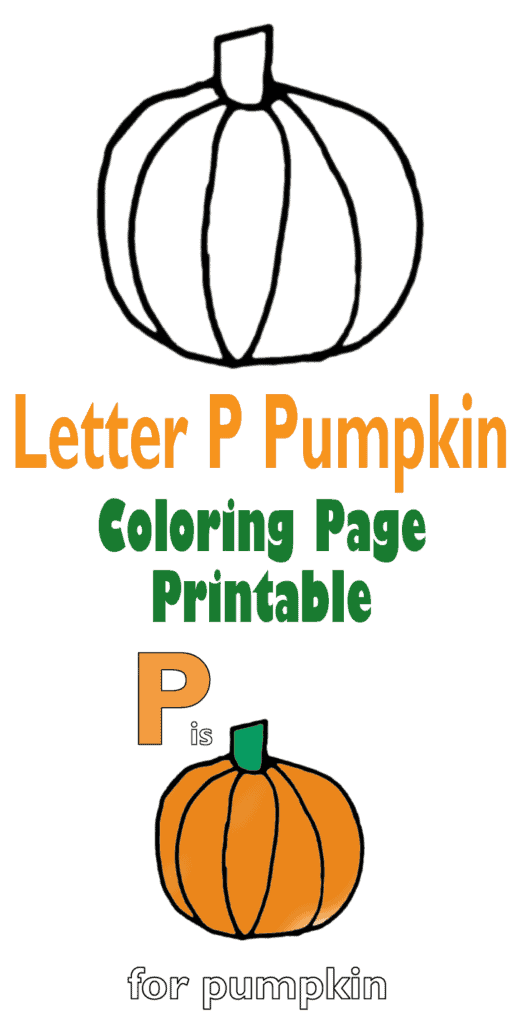 Free letter p coloring page
