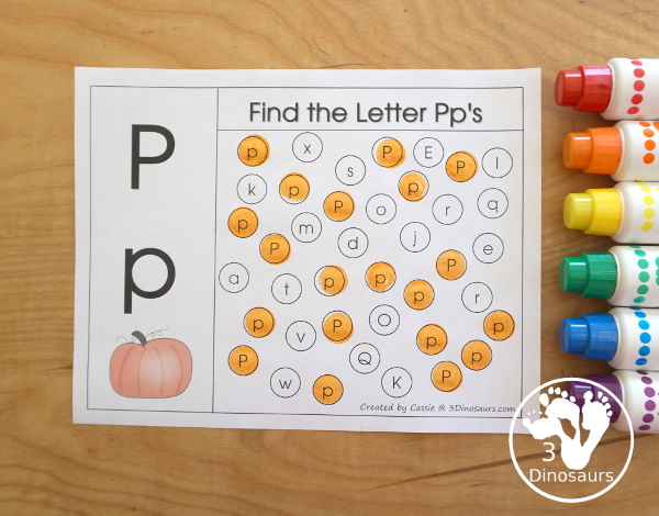 Free romping roaring p pack â letter p is for pumpkin dinosaurs