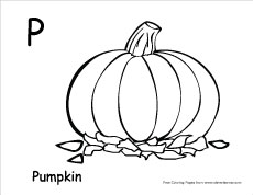 Letter p writing and coloring sheet
