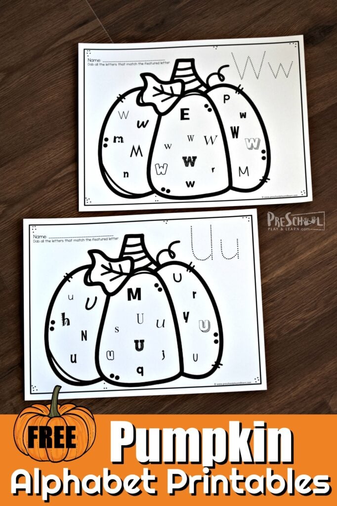 Free printable fall pumpkin find the letter worksheets activity