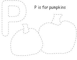 Pumpkin trace and color pages