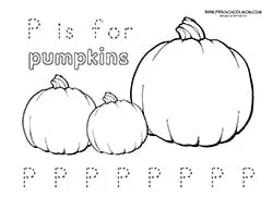 Pumpkin preschool printables
