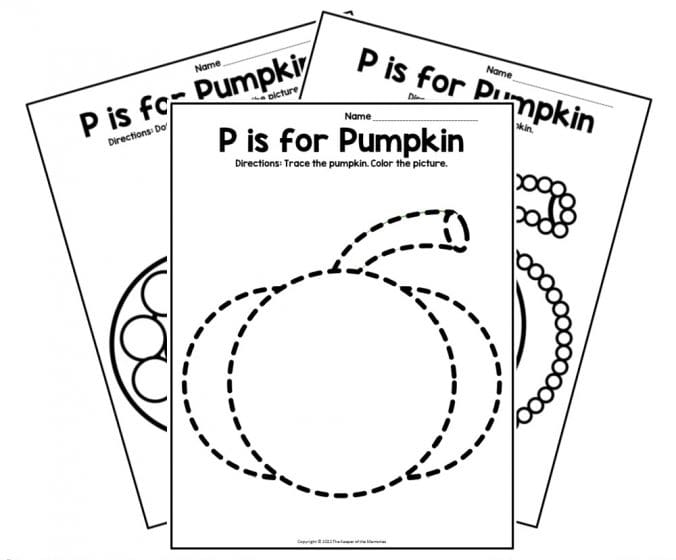 Free printable p is for pumpkin letter p worksheets
