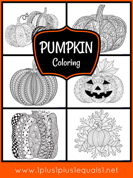 All new pumpkin coloring pages