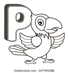Vector coloring book alphabet capital letters stock vector royalty free