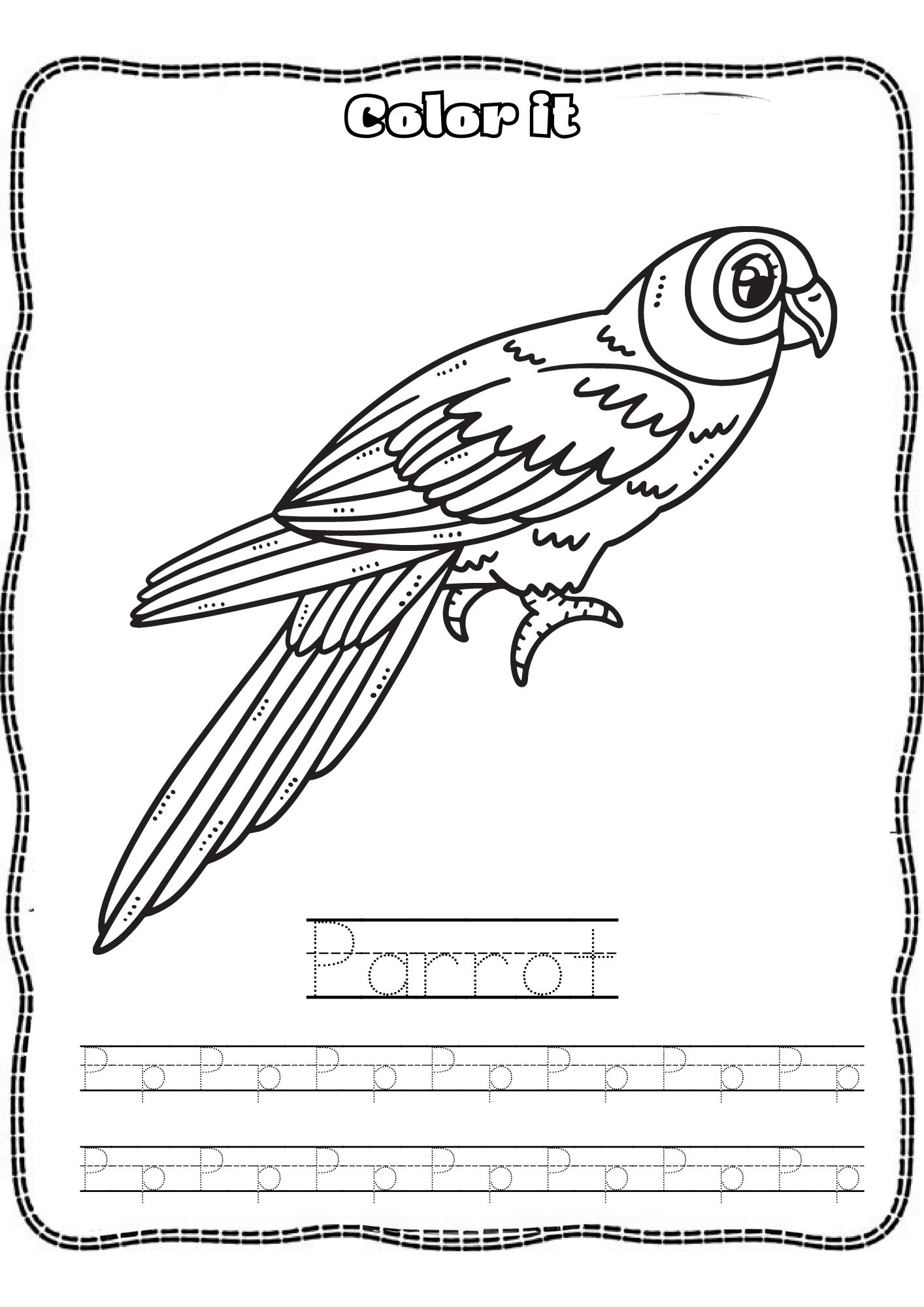 Alphabet tracing cards handwriting practice for letter p made by teachers